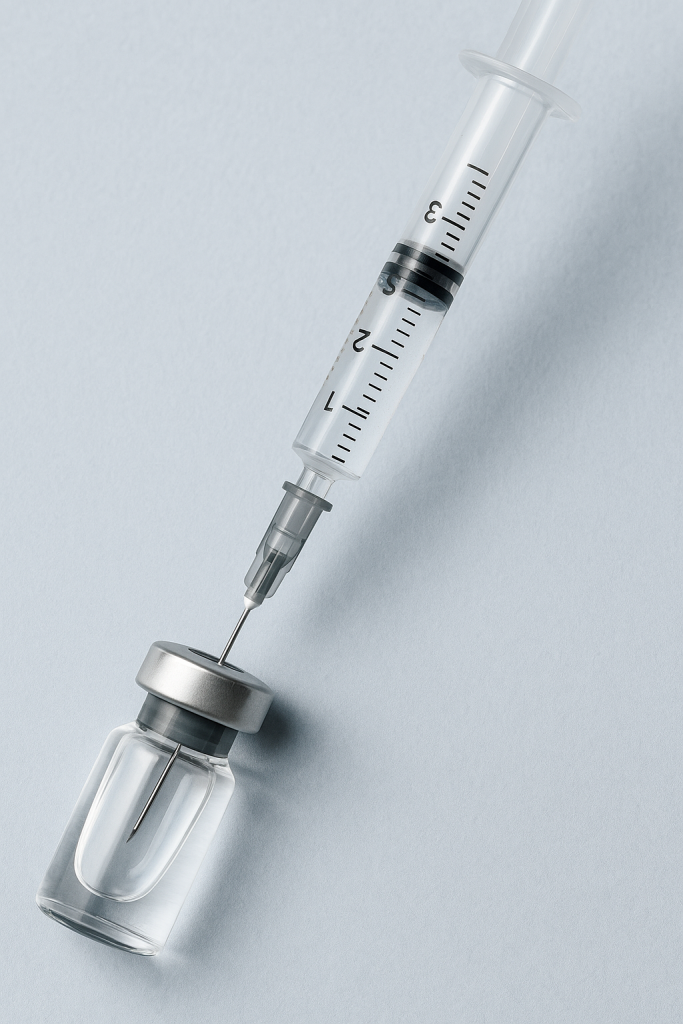 seringue -vaccin dans un flacon