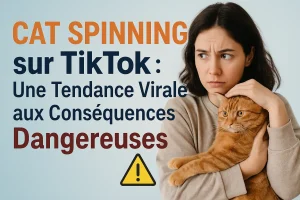 Cat spinning pratique dangeureuse pour le chat