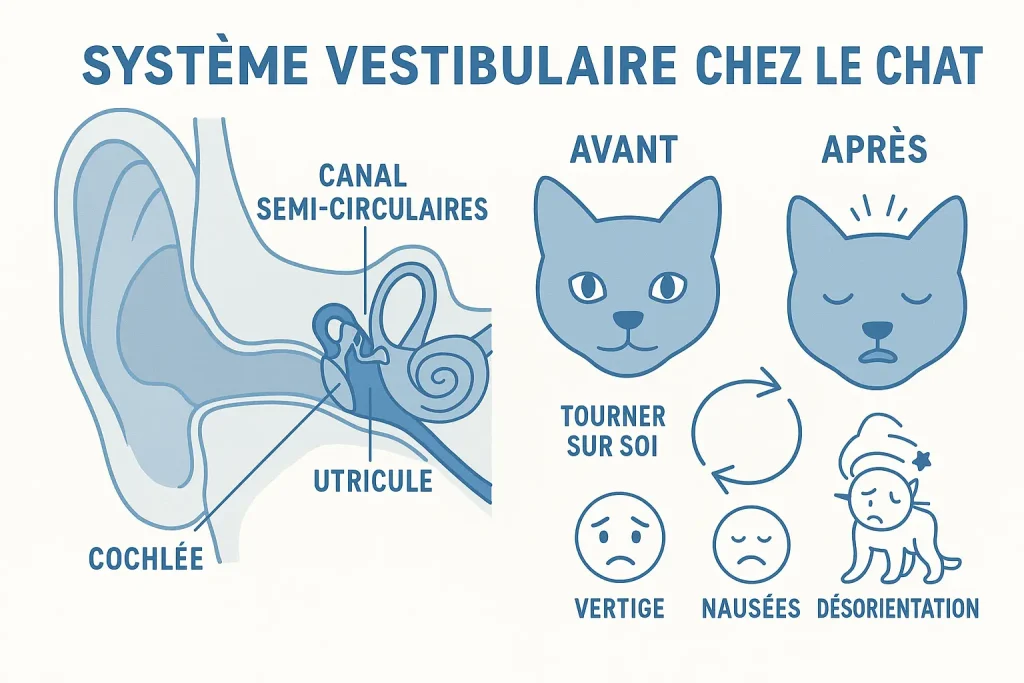 système vestibulaire perturbé lors de cat spinning 