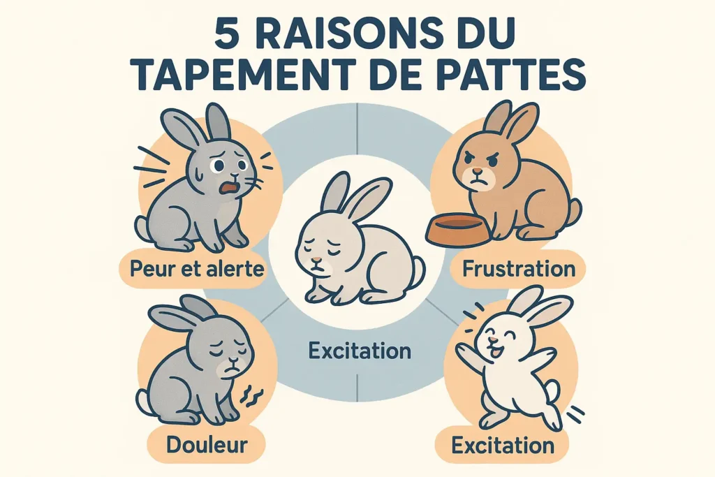 raisons pour que le lapin tape des pattes arrières 