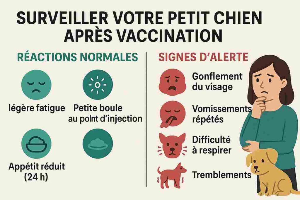 réactions vaccinales sur le petit chien avec les vaccins No-Core