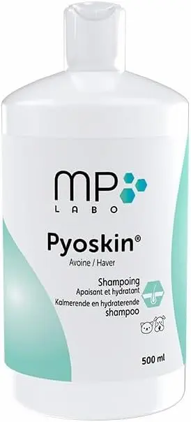 desinfectant hotspot Pyoskin shampoing apaisant hydratant chien chat flacon 500 ml